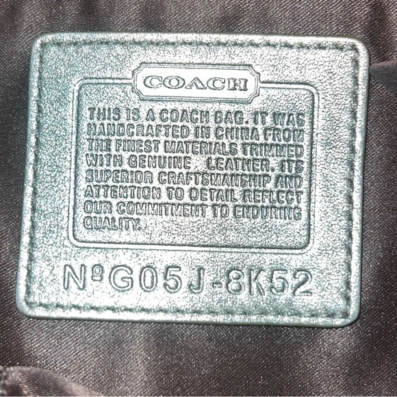 Coach Brown #8K52  Black Signature Tote - Picture 3 of 8